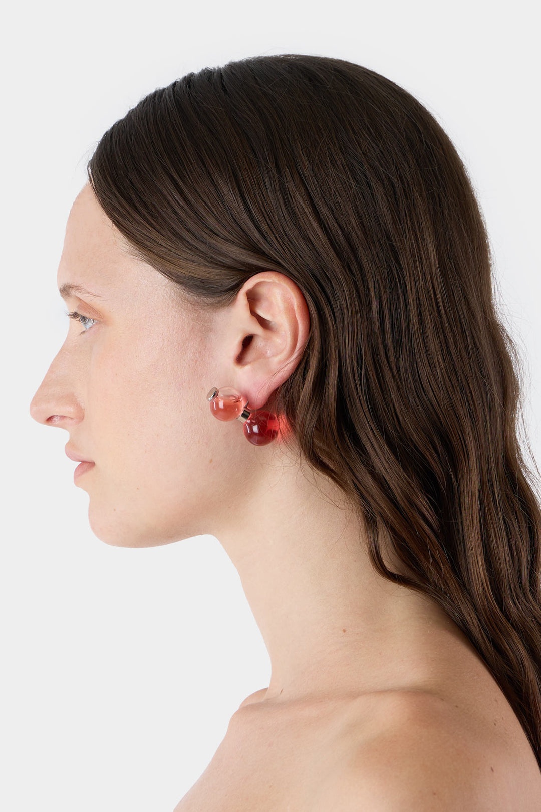 CLESSIDRA EARRINGS / palladium & pink - 2