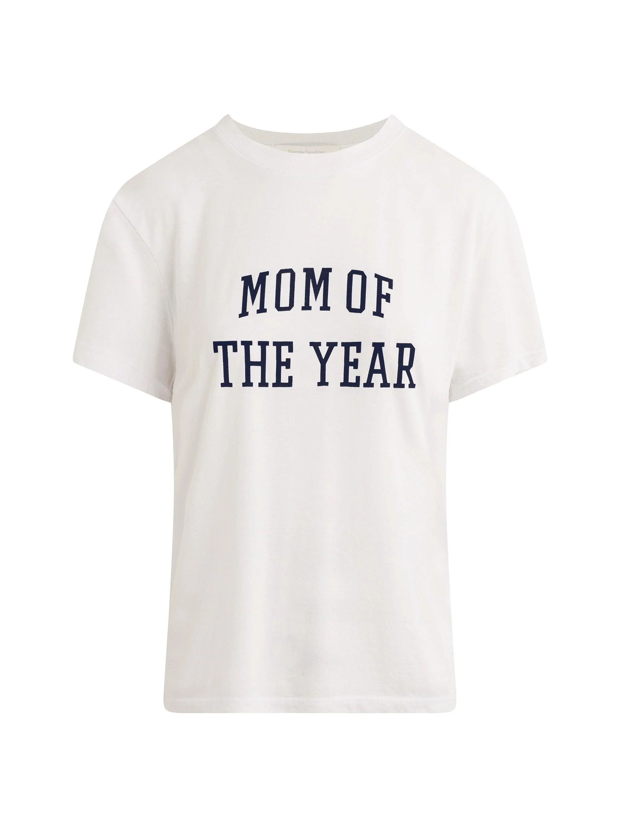 Women's ''Mom Of The Year'' Classic Collegiate T-Shirt - White Navy - 1
