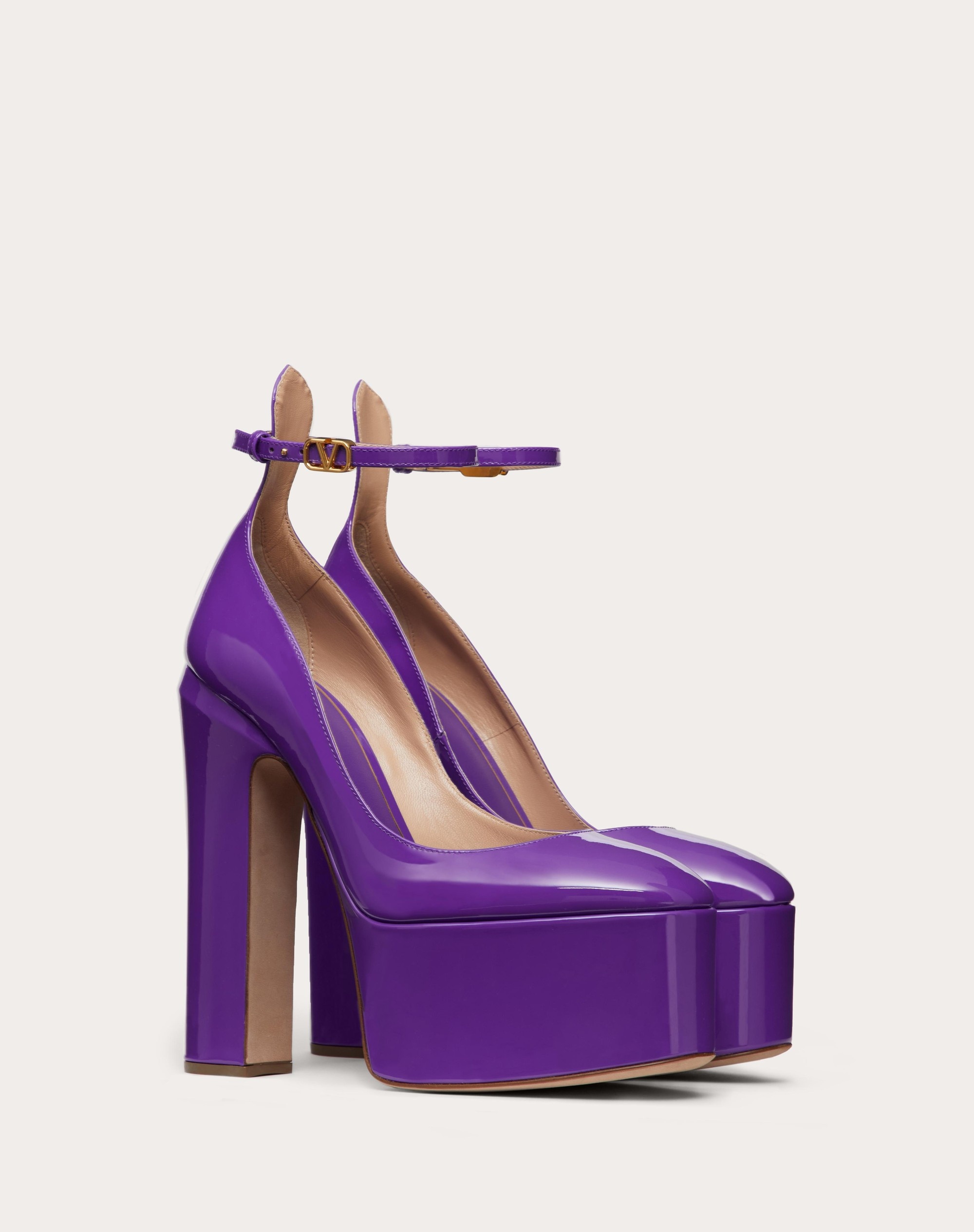 VALENTINO GARAVANI TAN-GO PLATFORM PUMP IN PATENT LEATHER 155 MM - 2