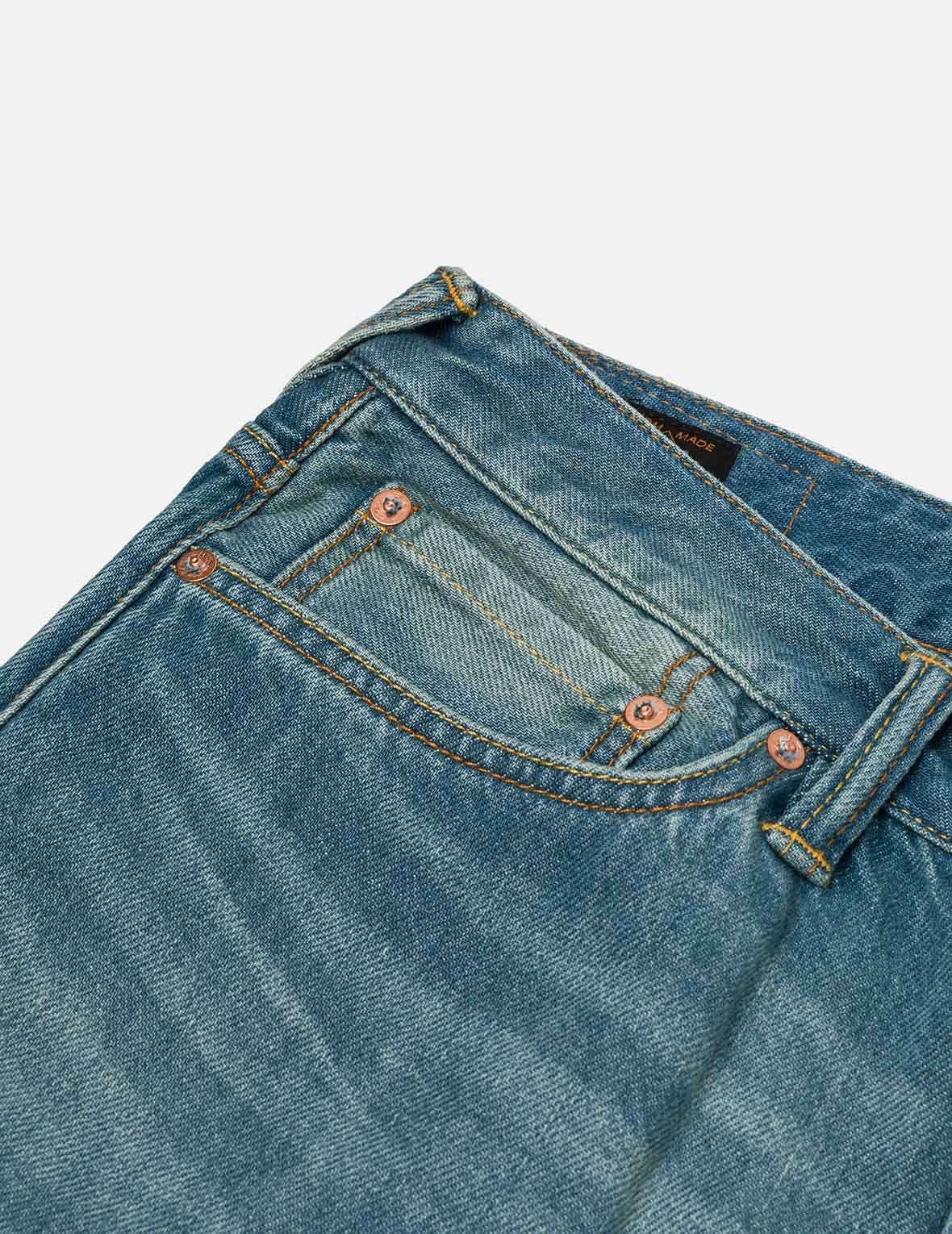 Floral Daicock Embroidery Regular Fit Denim Shorts - 10
