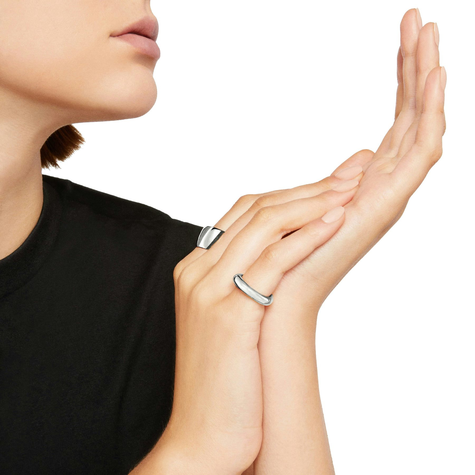 SILVER IRREGULAR RING - 2