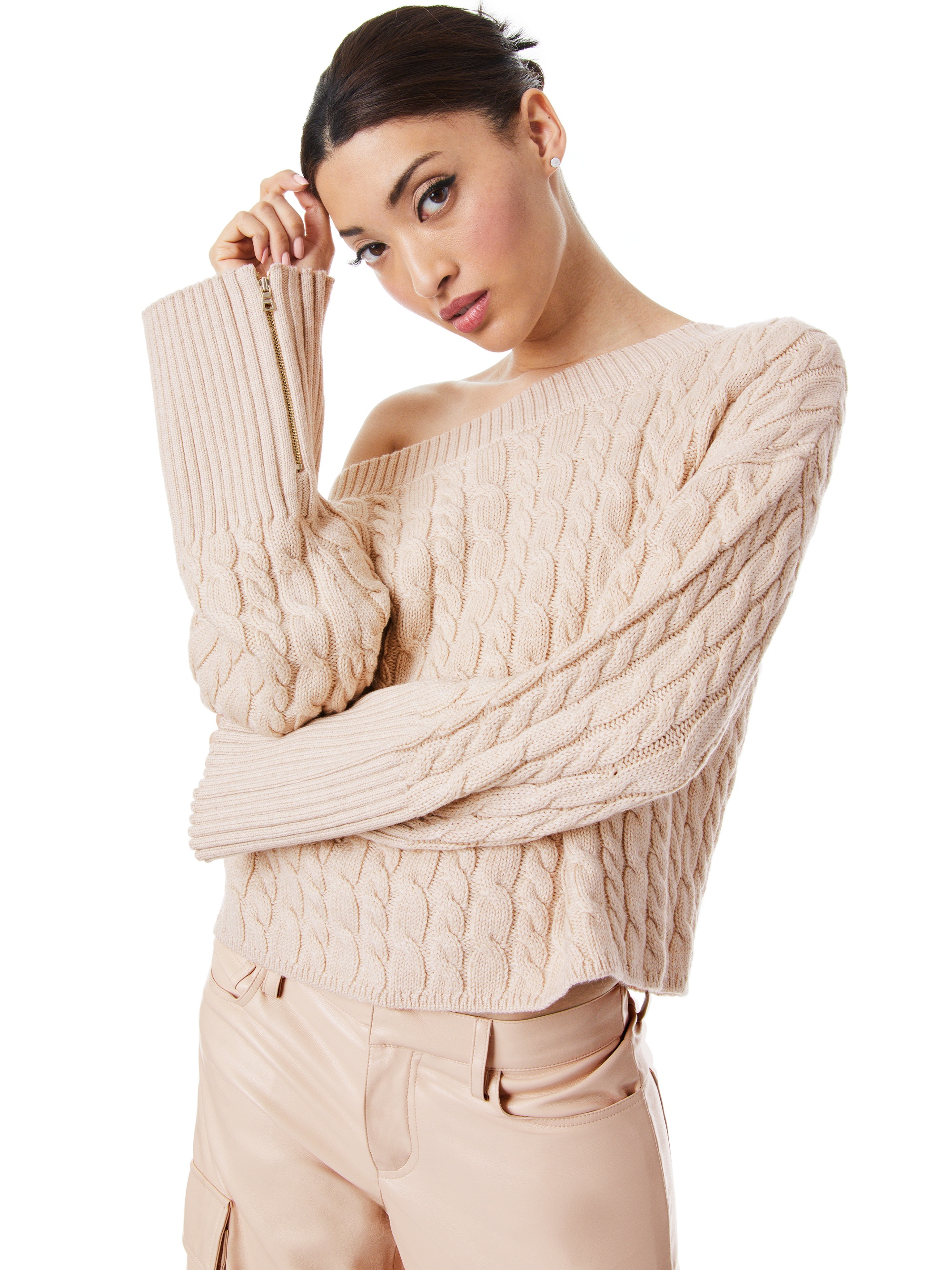 INA CABLE KNIT SWEATER - 2