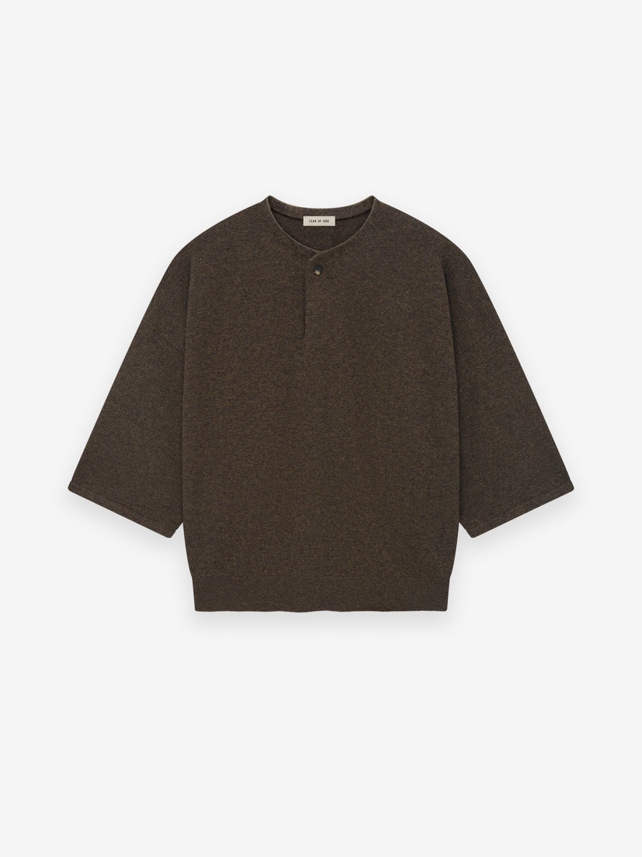 Fine Knit Henley Tee - 1