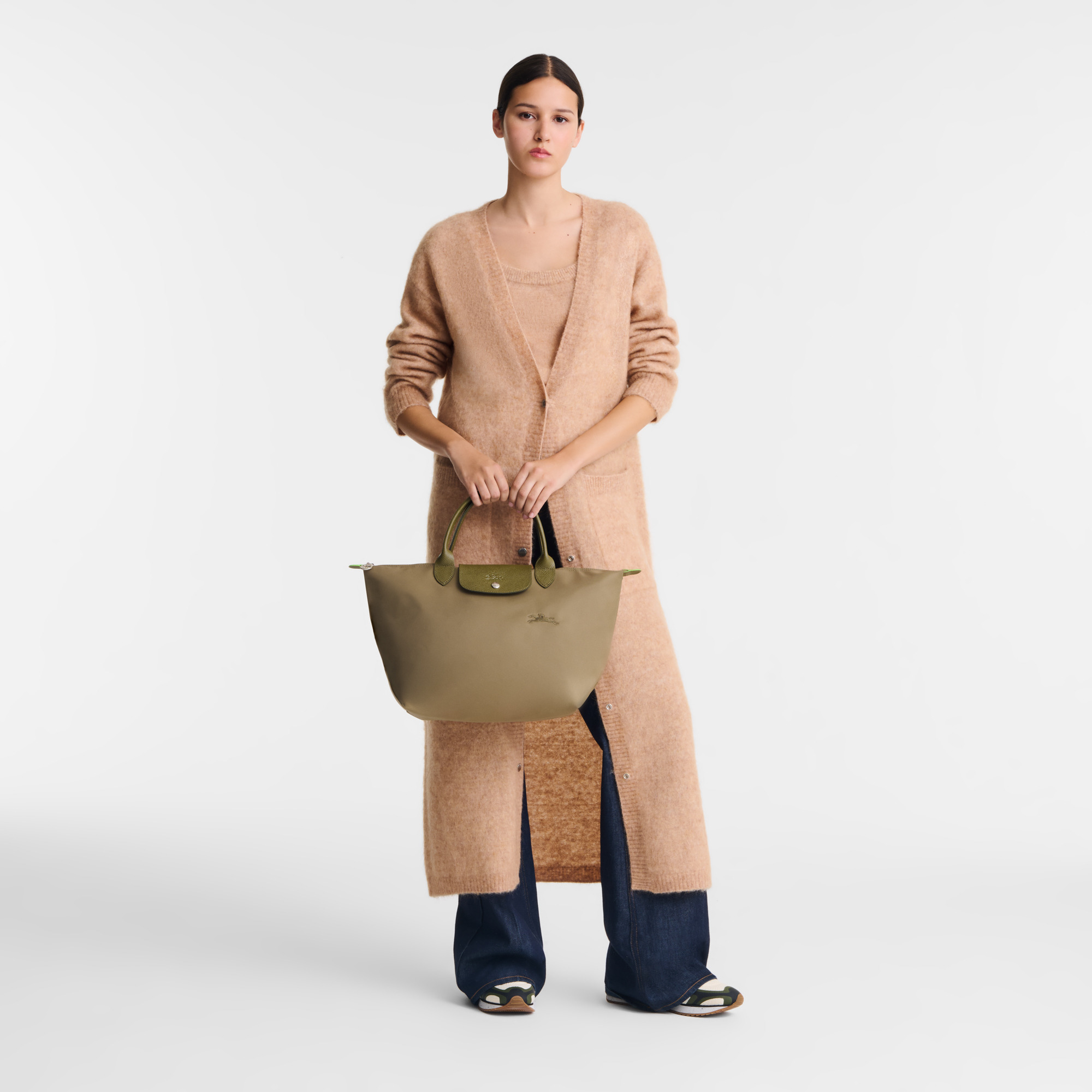 Le Pliage Green M Handbag Artichoke - Recycled canvas - 2