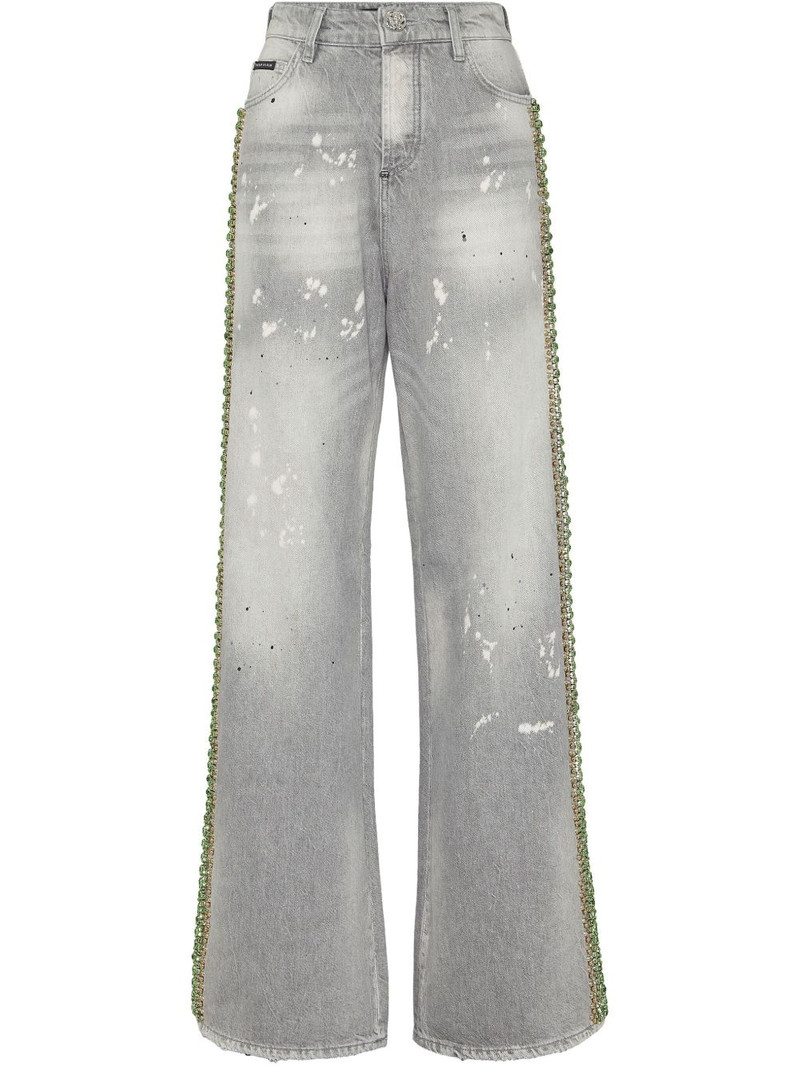 crystal-embellished 청바지 1