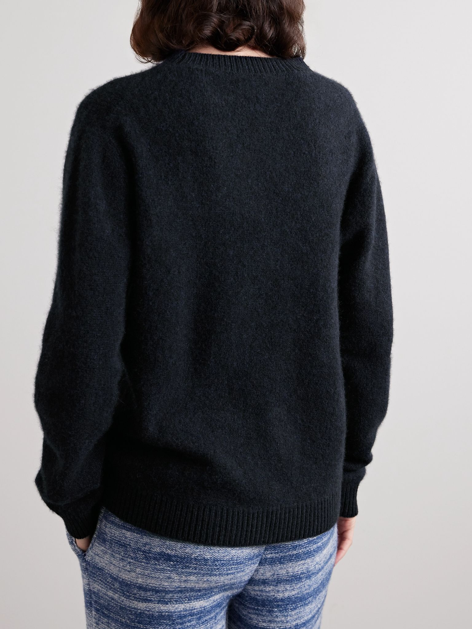 Monterey brushed-cashmere sweater Blue - 3