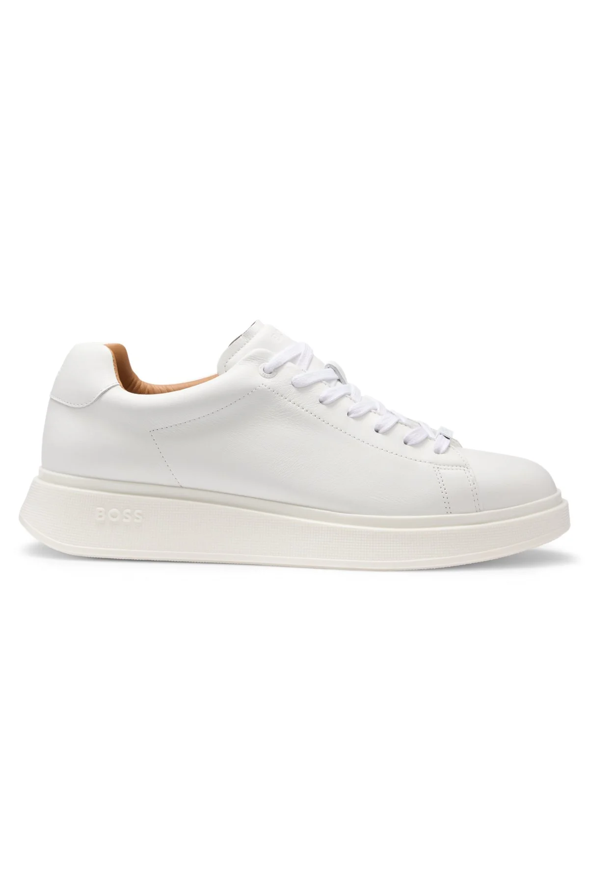 LEATHER TRAINERS WITH RUBBER OUTSOLE - 1