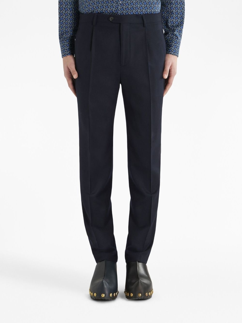 pressed-crease wool trousers - 3