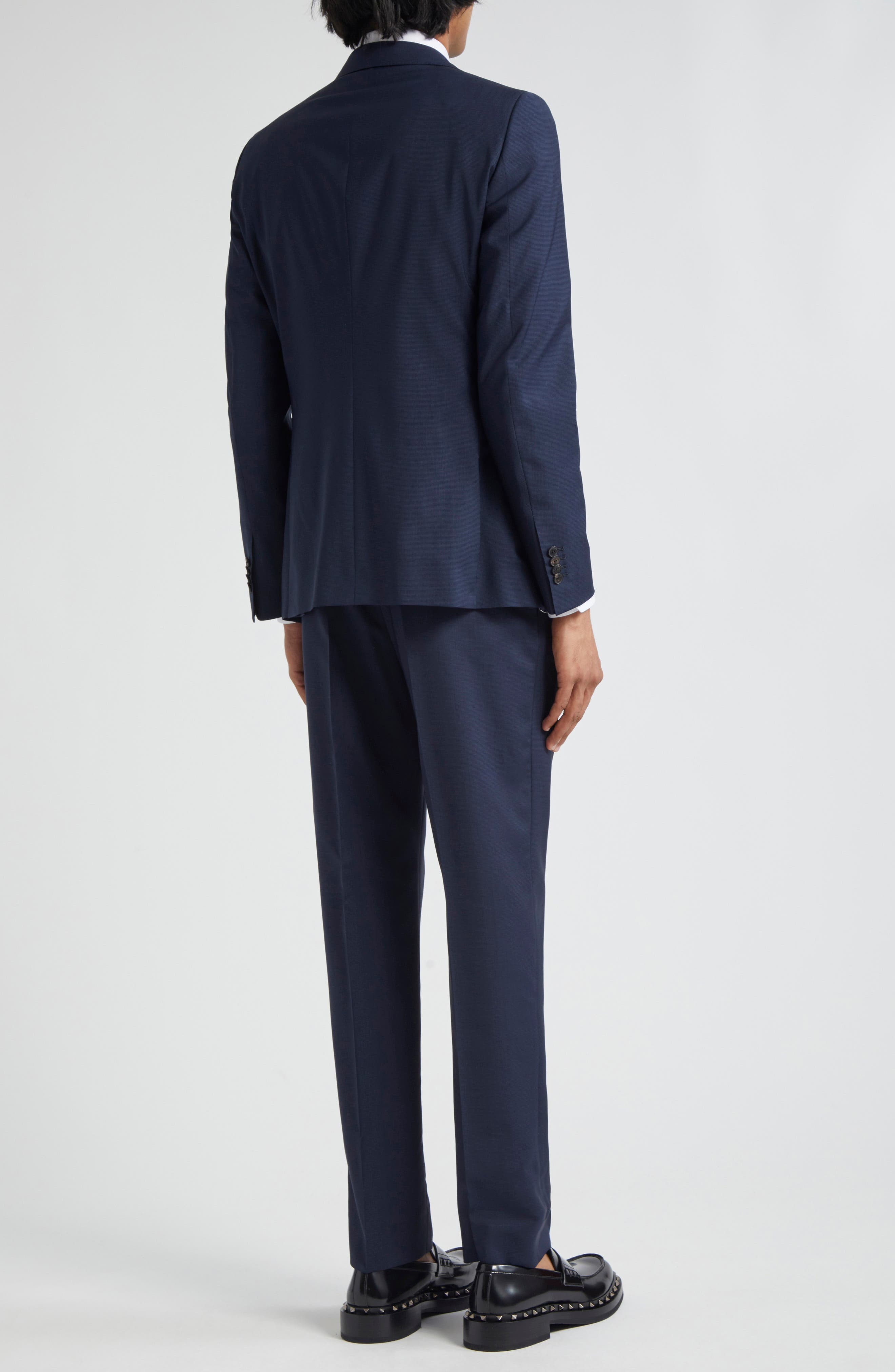 Crosshatch Stretch Wool Suit - 2