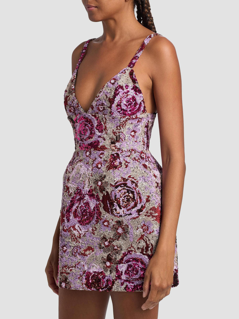 Women's Allegra Floral Sequined Minidress - Pink Multi 4