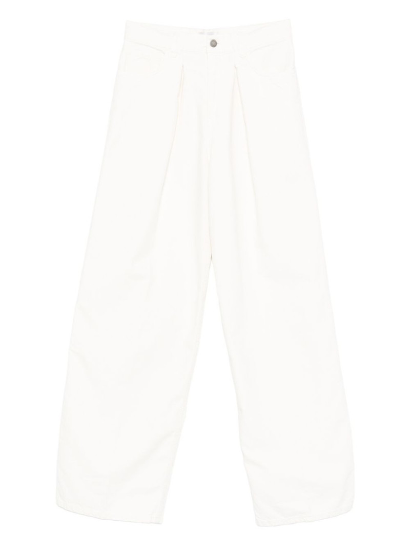 pleated denim trousers 1