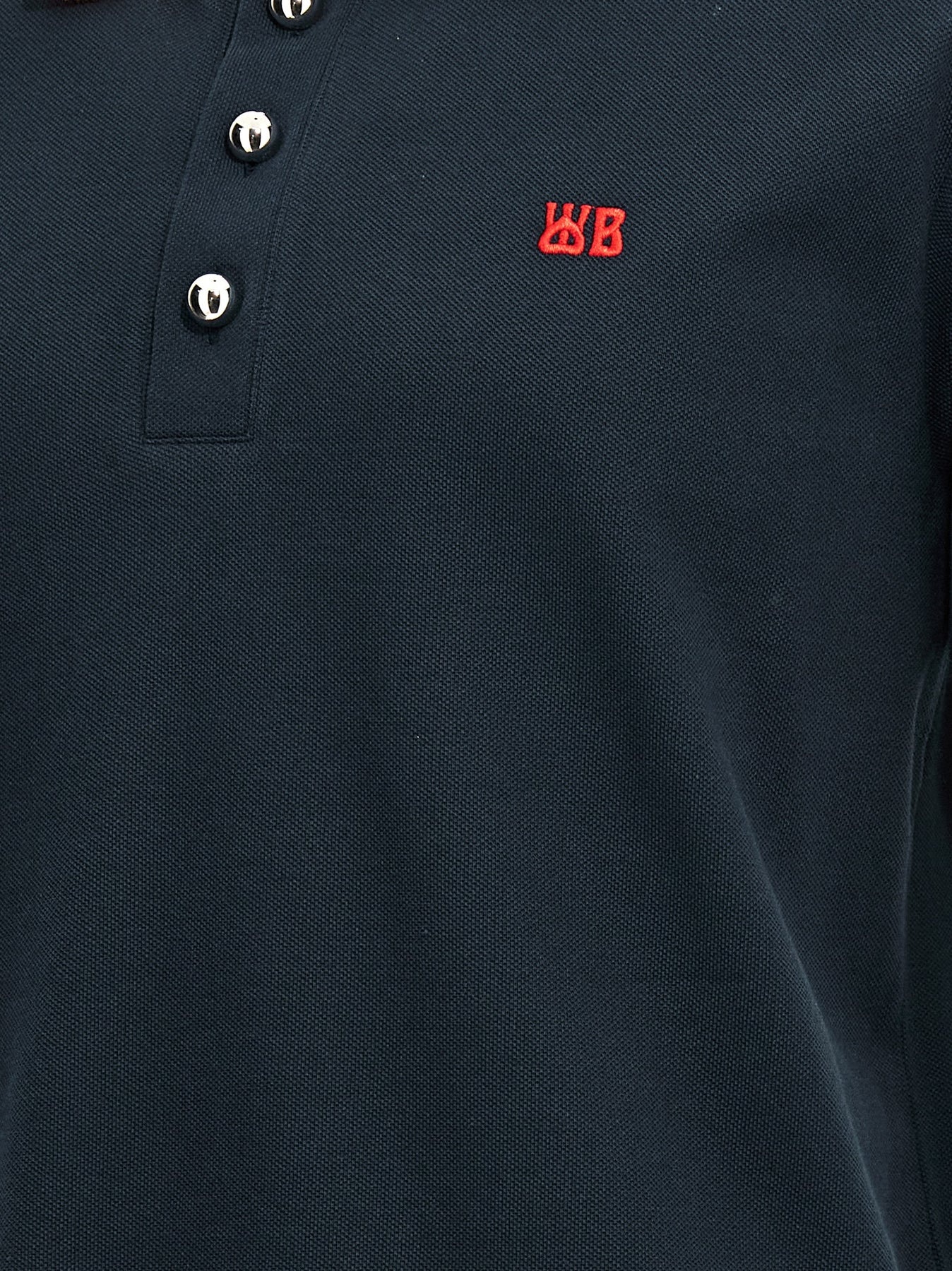 WALES BONNER｜SHORT-SLEEVED PIQUE/COLLAR (MS24JE11 JE05 Wales Bonner Sun Polo - Navy (Pique Jersey) - MS24JE11-JE05