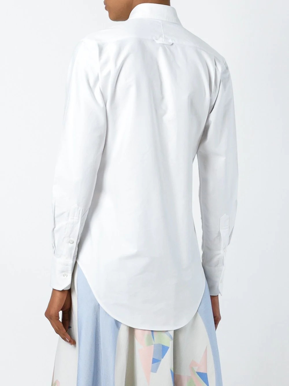 Classic Long Sleeve Button Down Point Collar Shirt In Oxford - 4