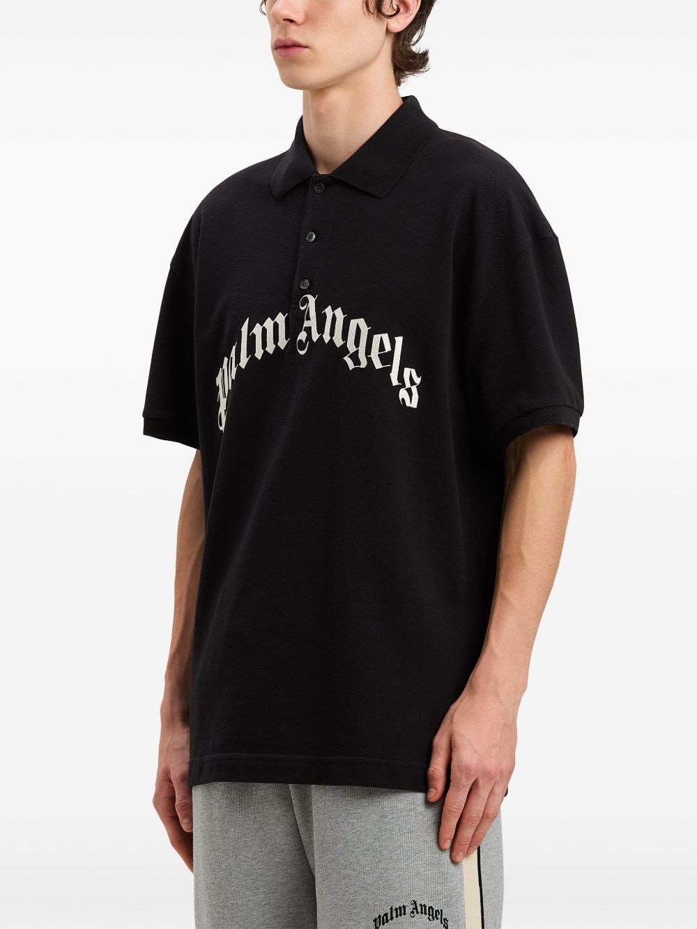 logo-print polo t-shirt - 4