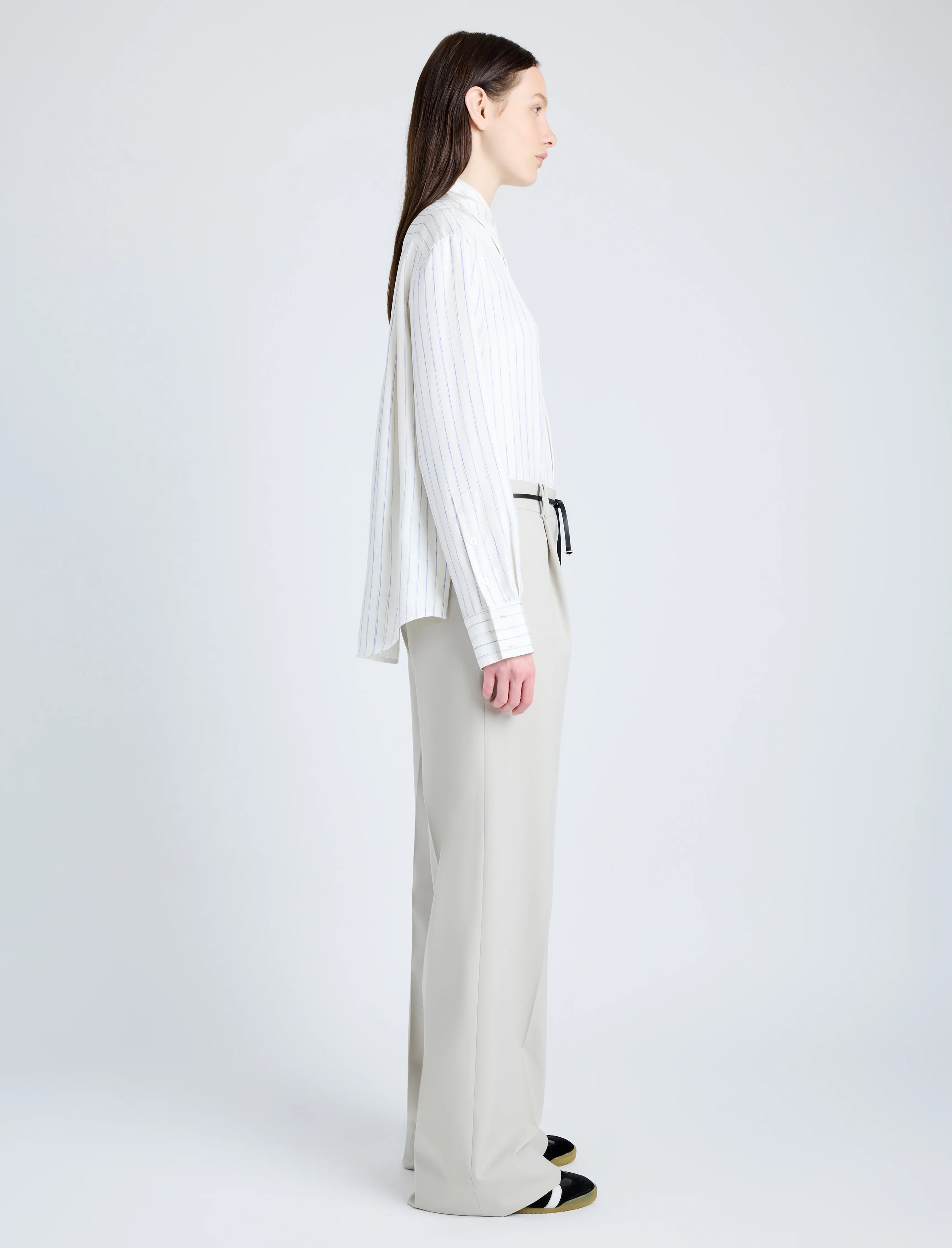 Savannah Pant in Wool Gabardine Suiting - 3
