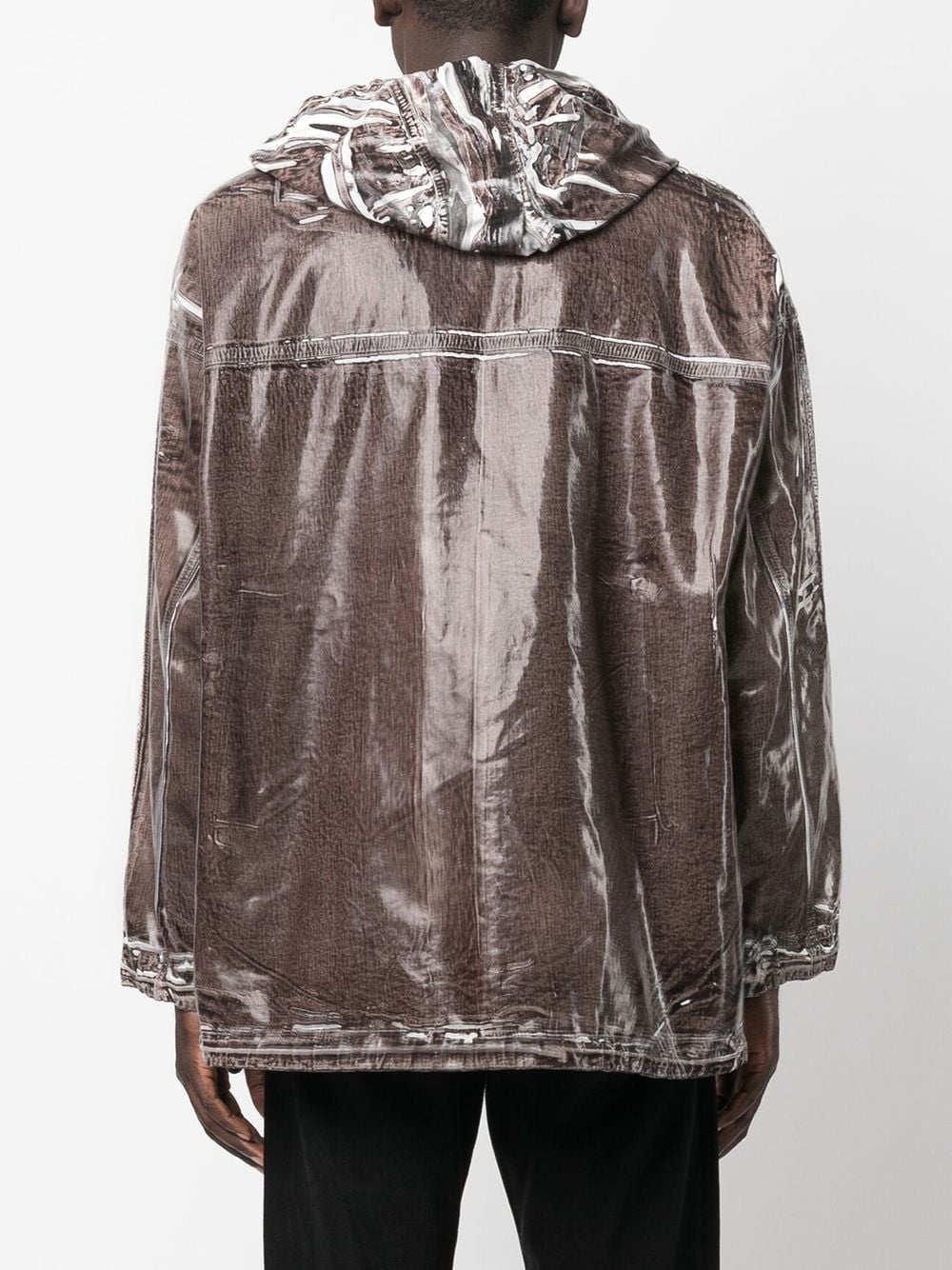 coated denim jacket - 4