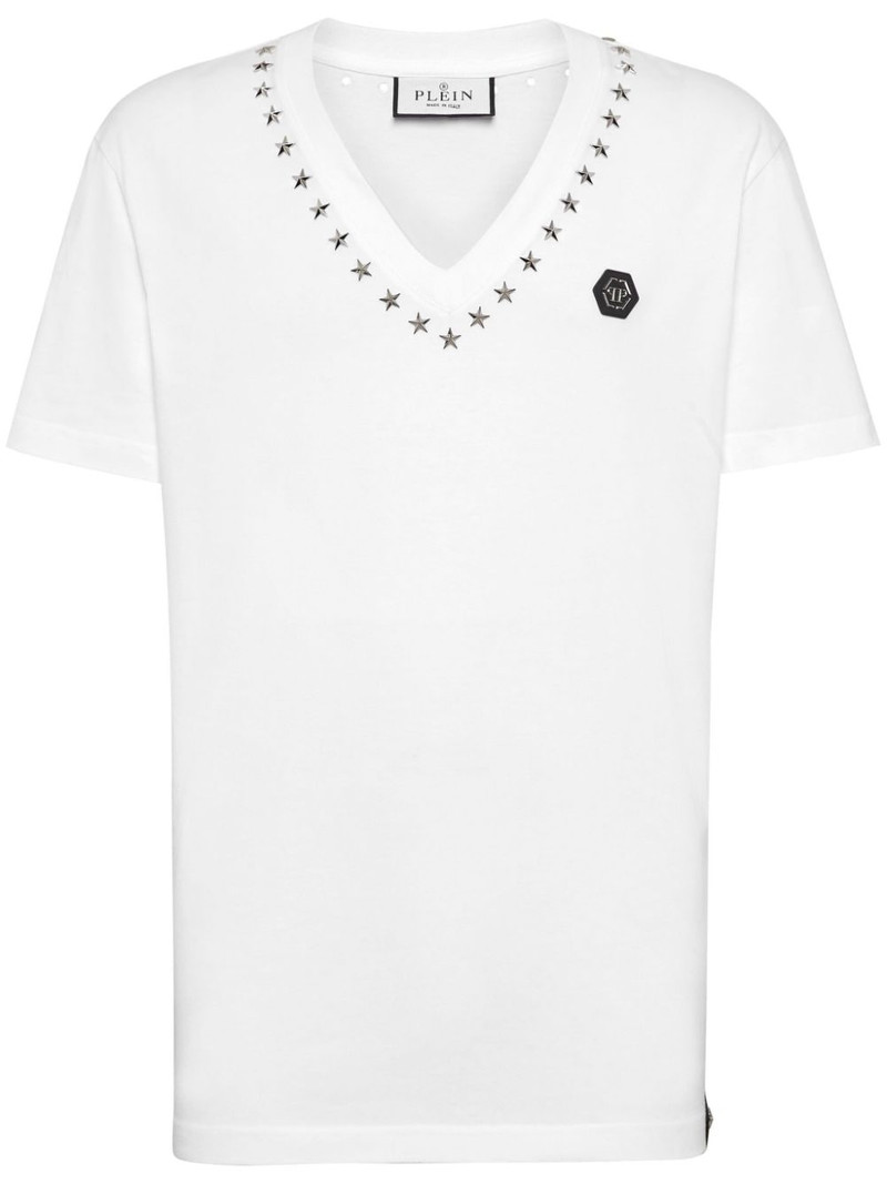 star-stud cotton T-shirt 1