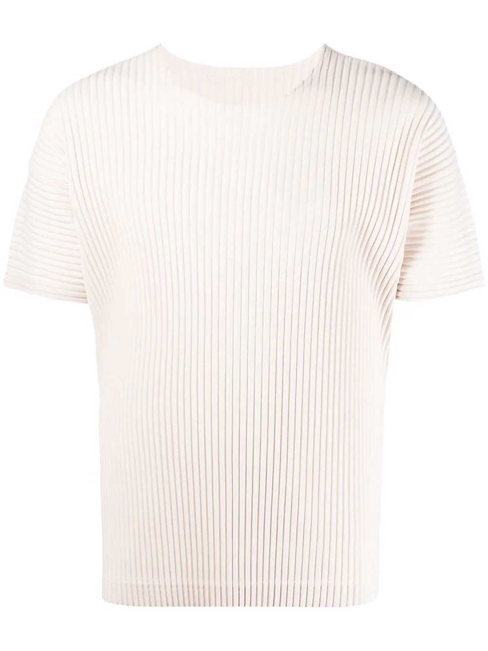 pleated crew-neck T-shirt - 1