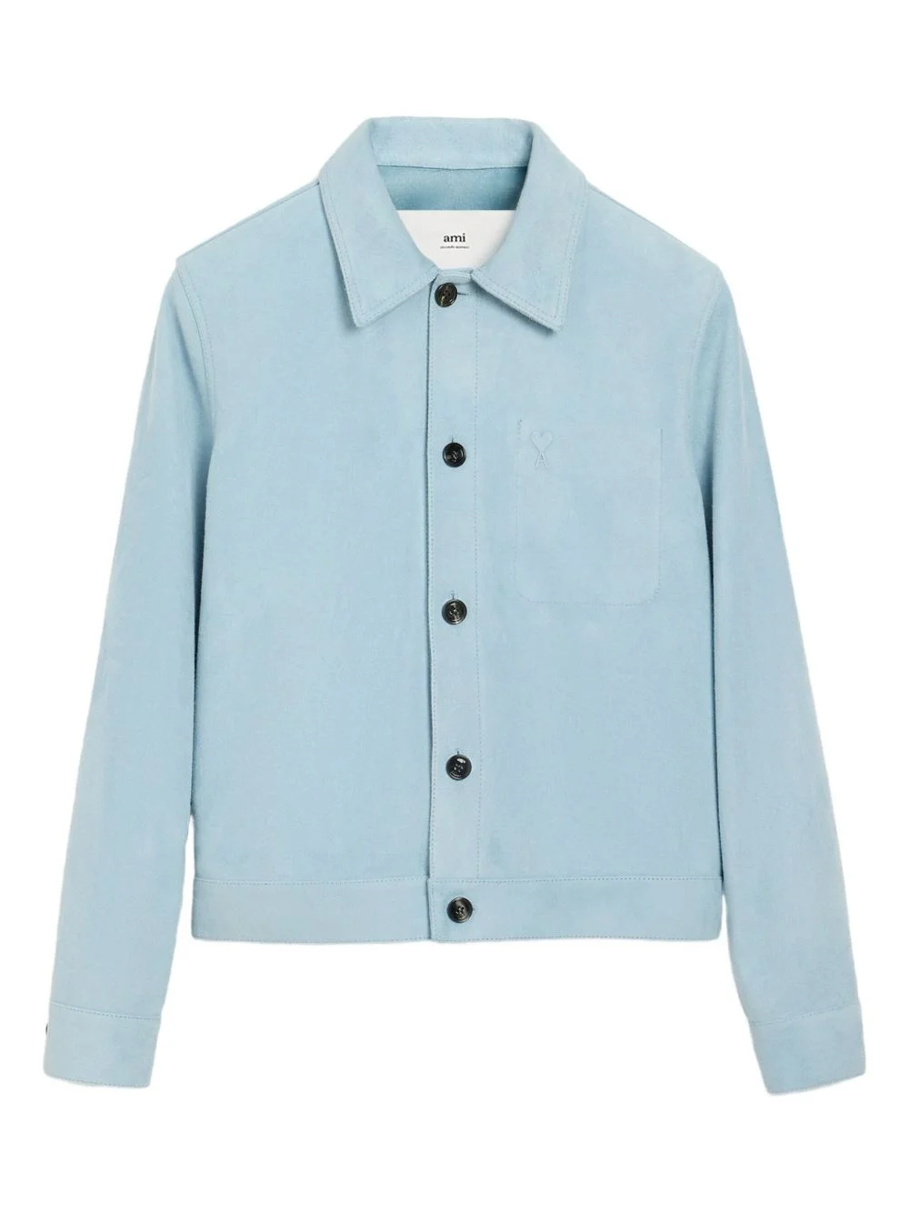 suede button-up jacket - 1