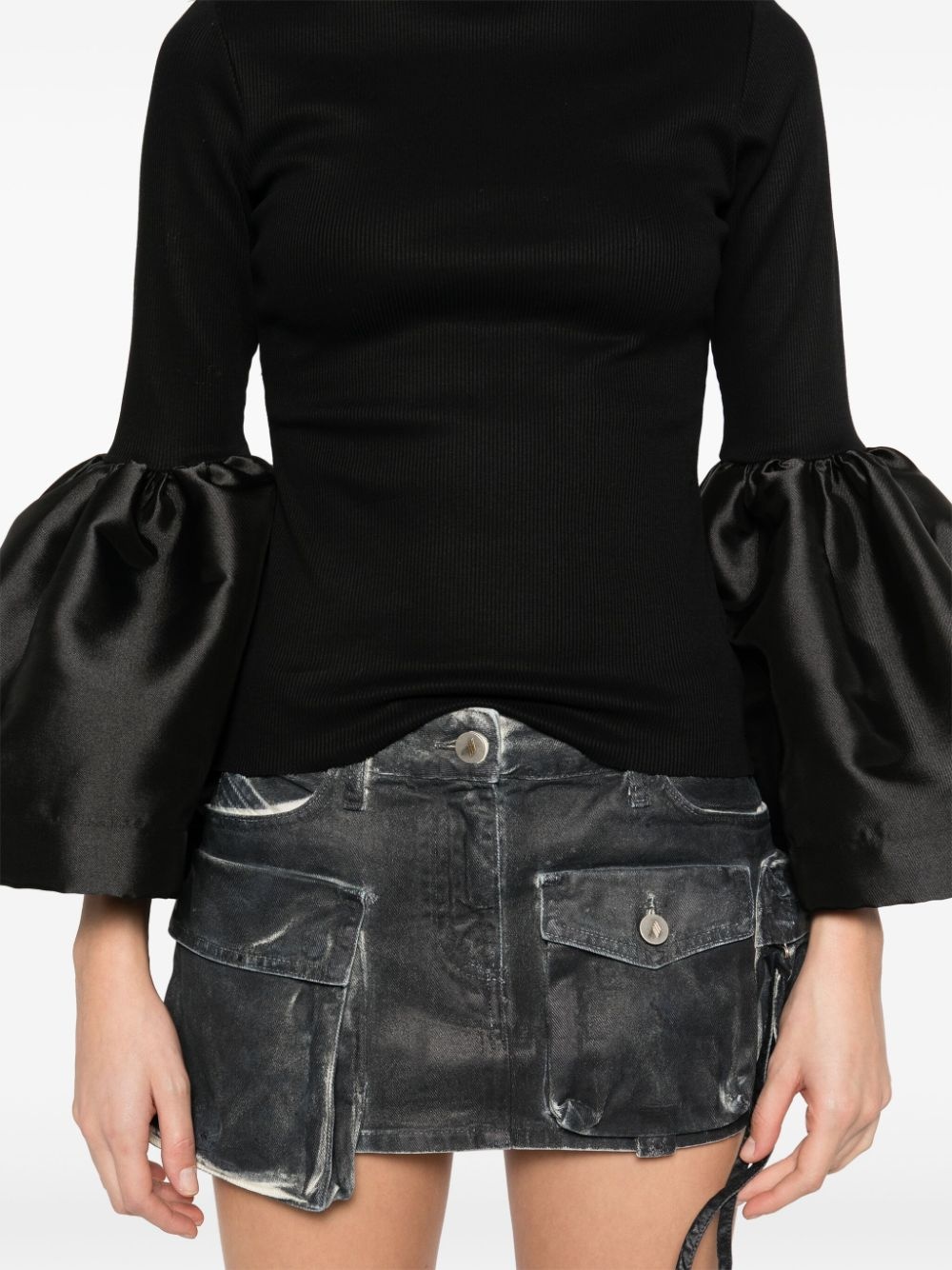 flared-cuff top - 5