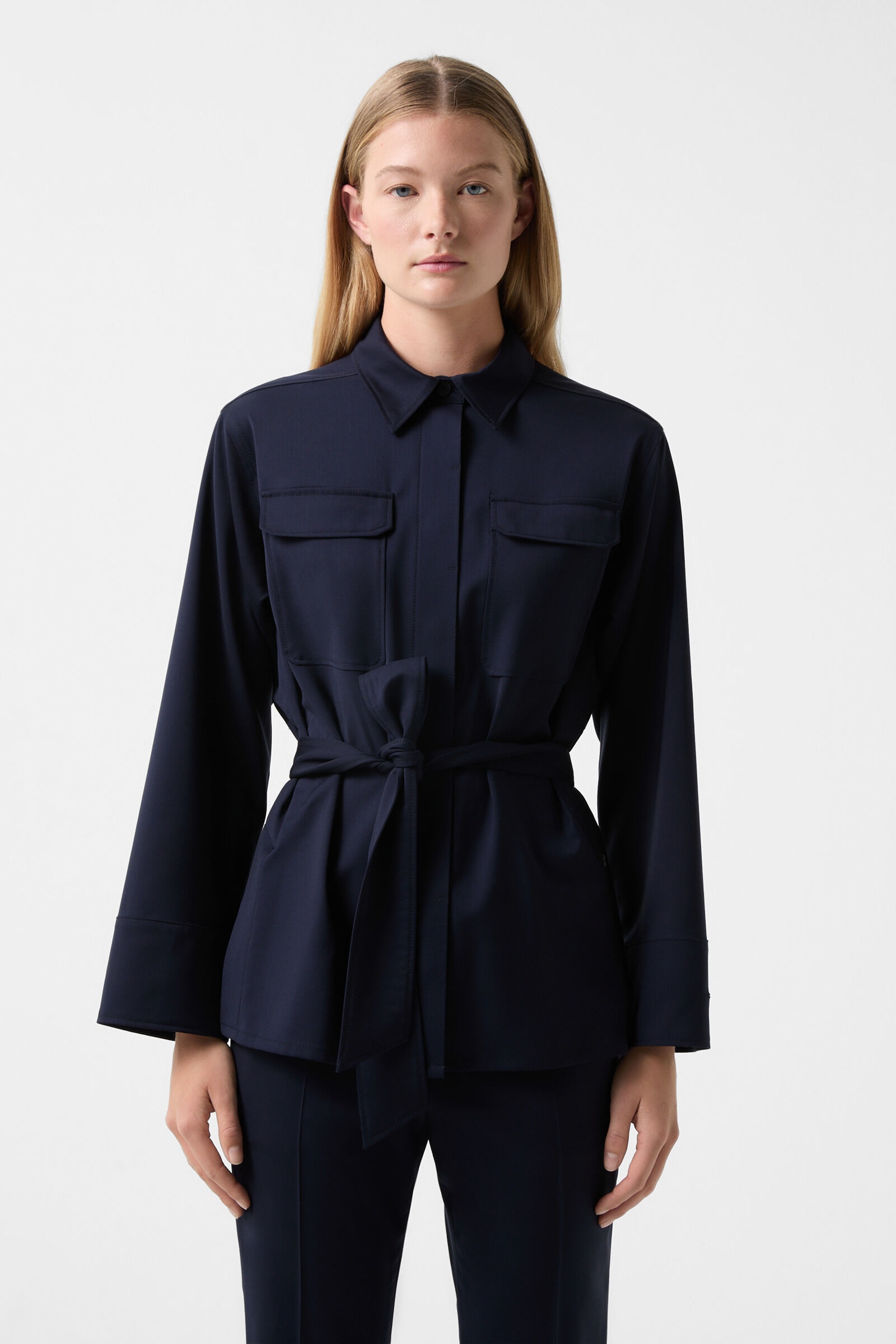 Ysette blouse in Navy blue - 2