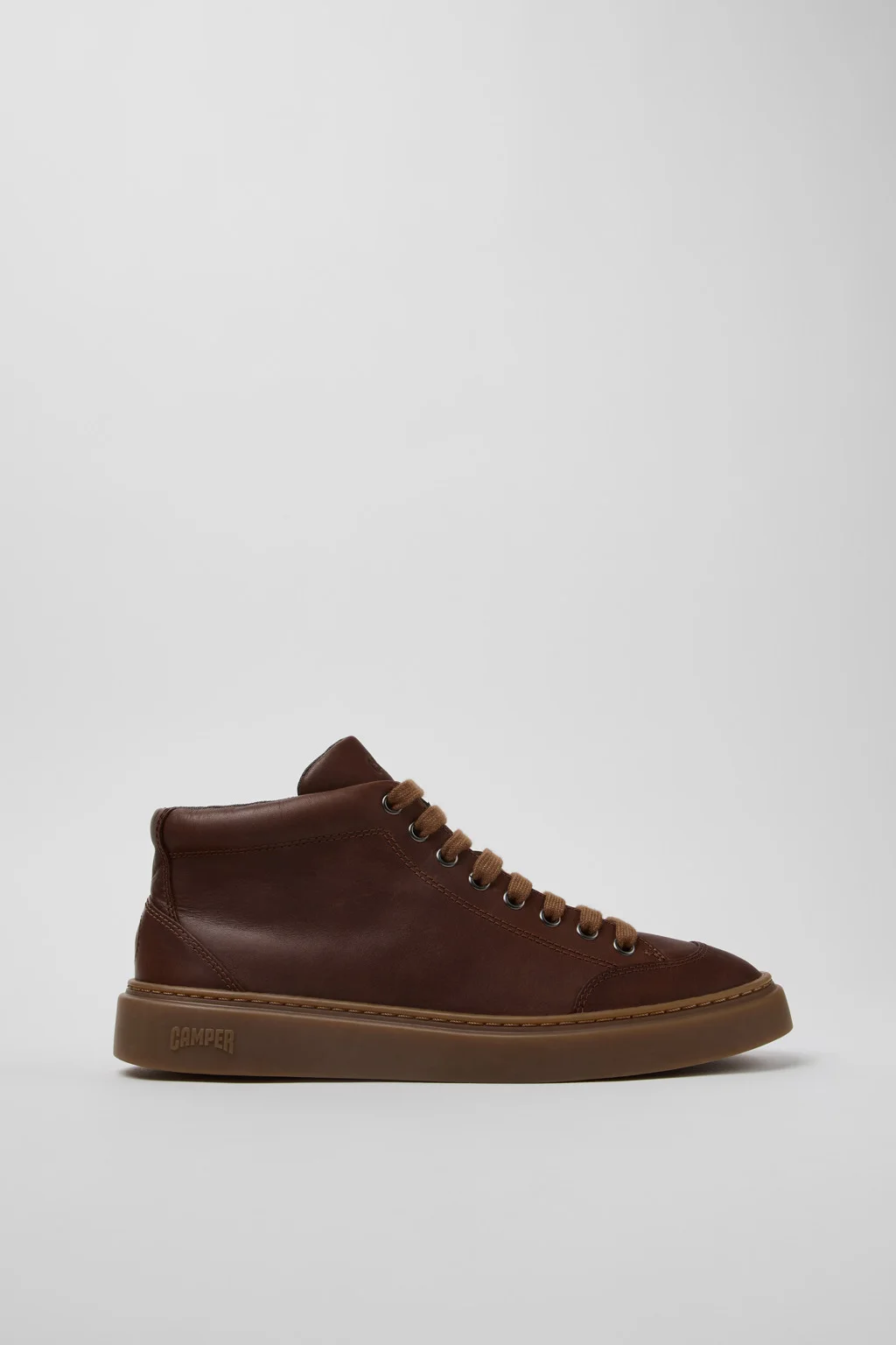Runner Twentyfive Brown Leather Sneakers for Men. - 1