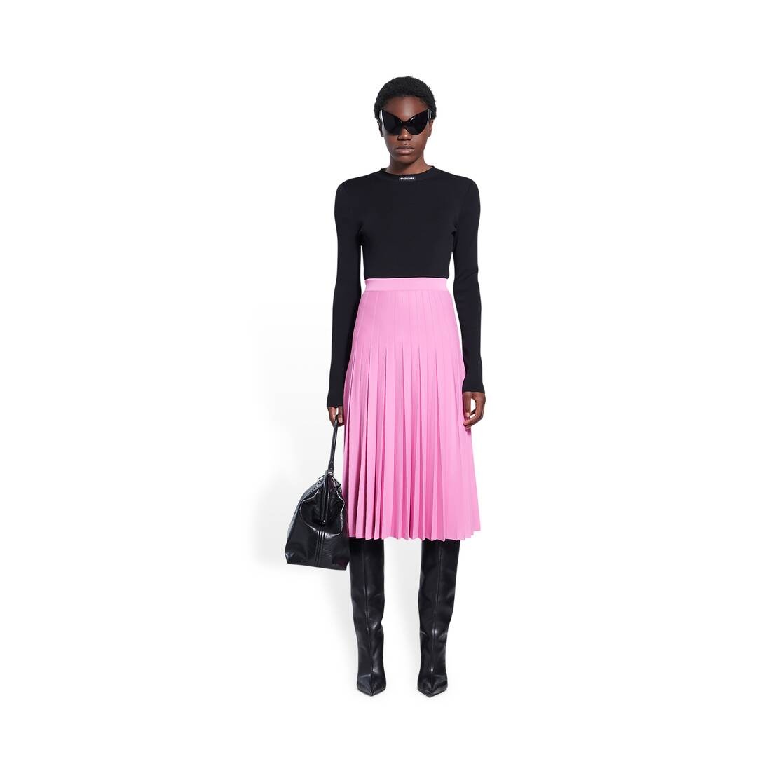 Women's Pleated Skirt  in Pink - 2