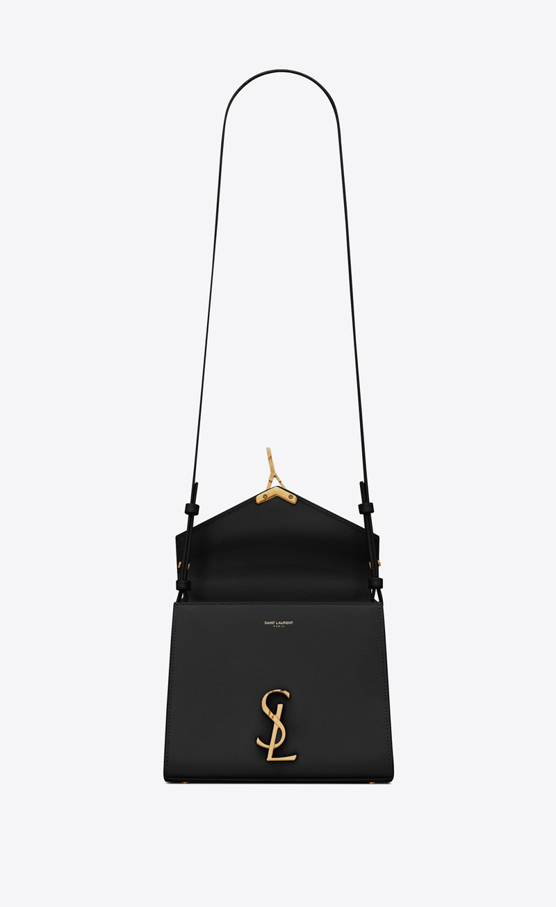cassandra mini top handle bag in grain de poudre embossed leather 5
