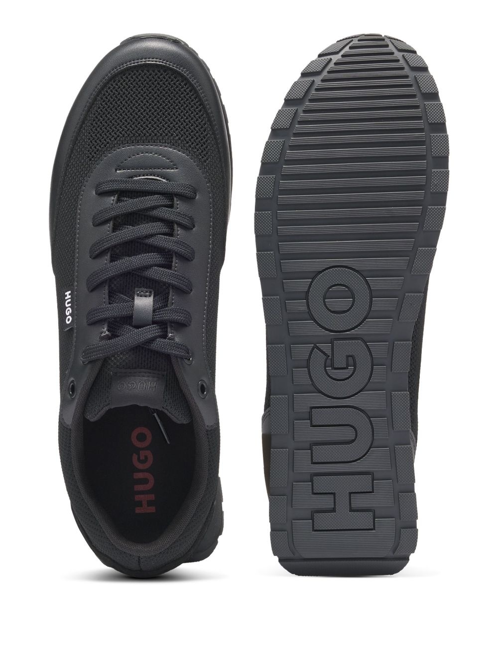 knit-effect sneakers - 4