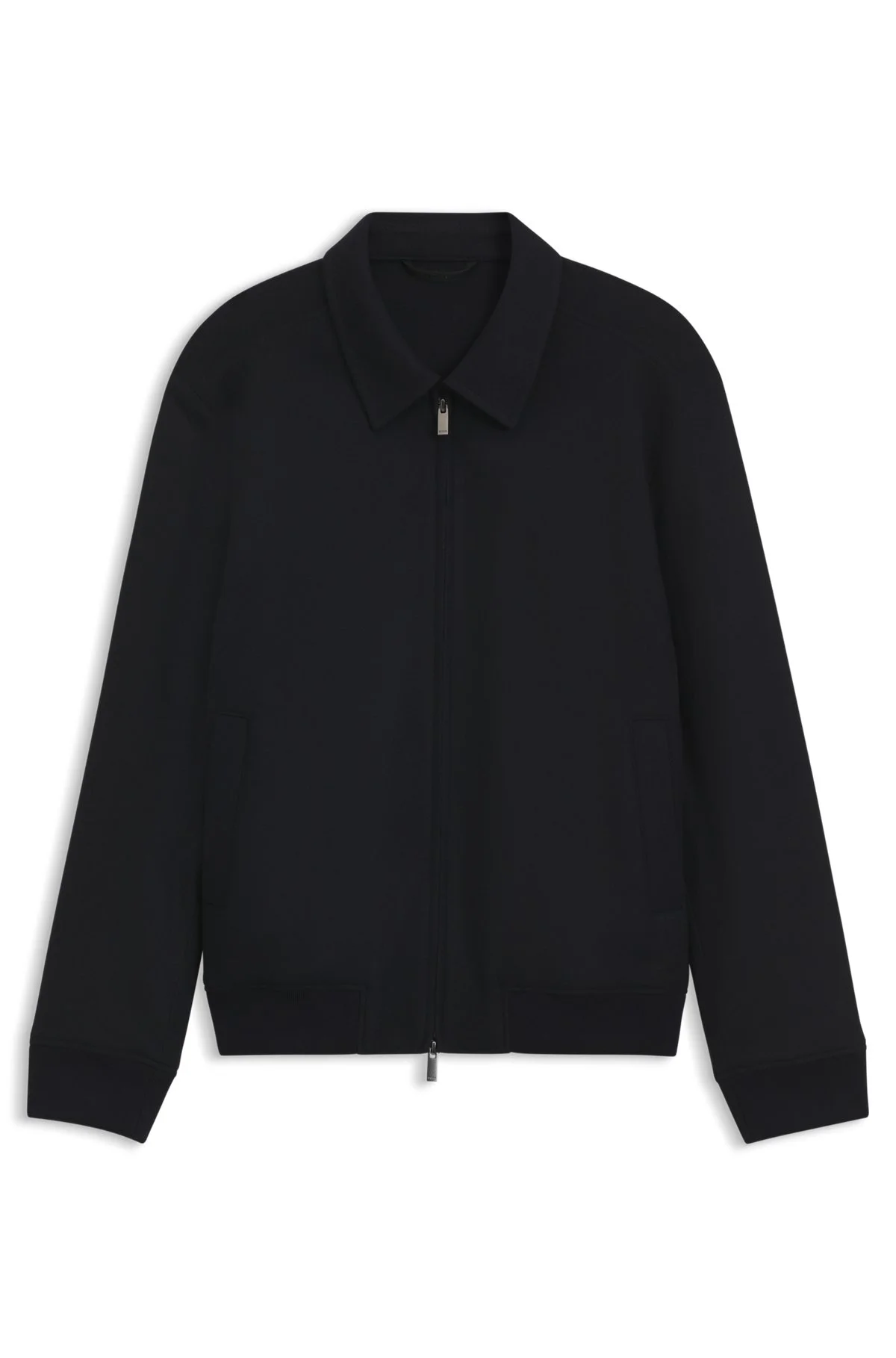 SLIM-FIT ZIP-UP JACKET IN VIRGIN WOOL FLANNEL - 1