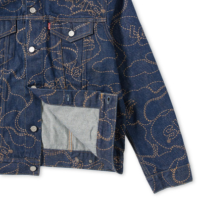 A BATHING APE® A Bathing Ape X Levi's Camo Trucker Jacket outlook