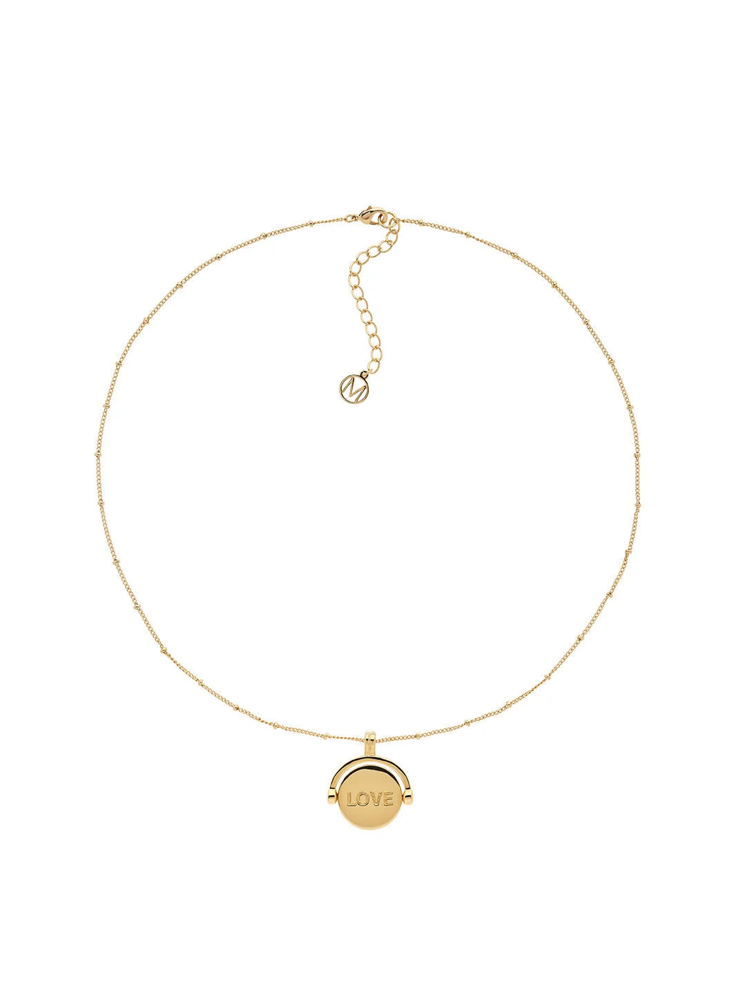 GOLD LOVE SPINNER NECKLACE - 1