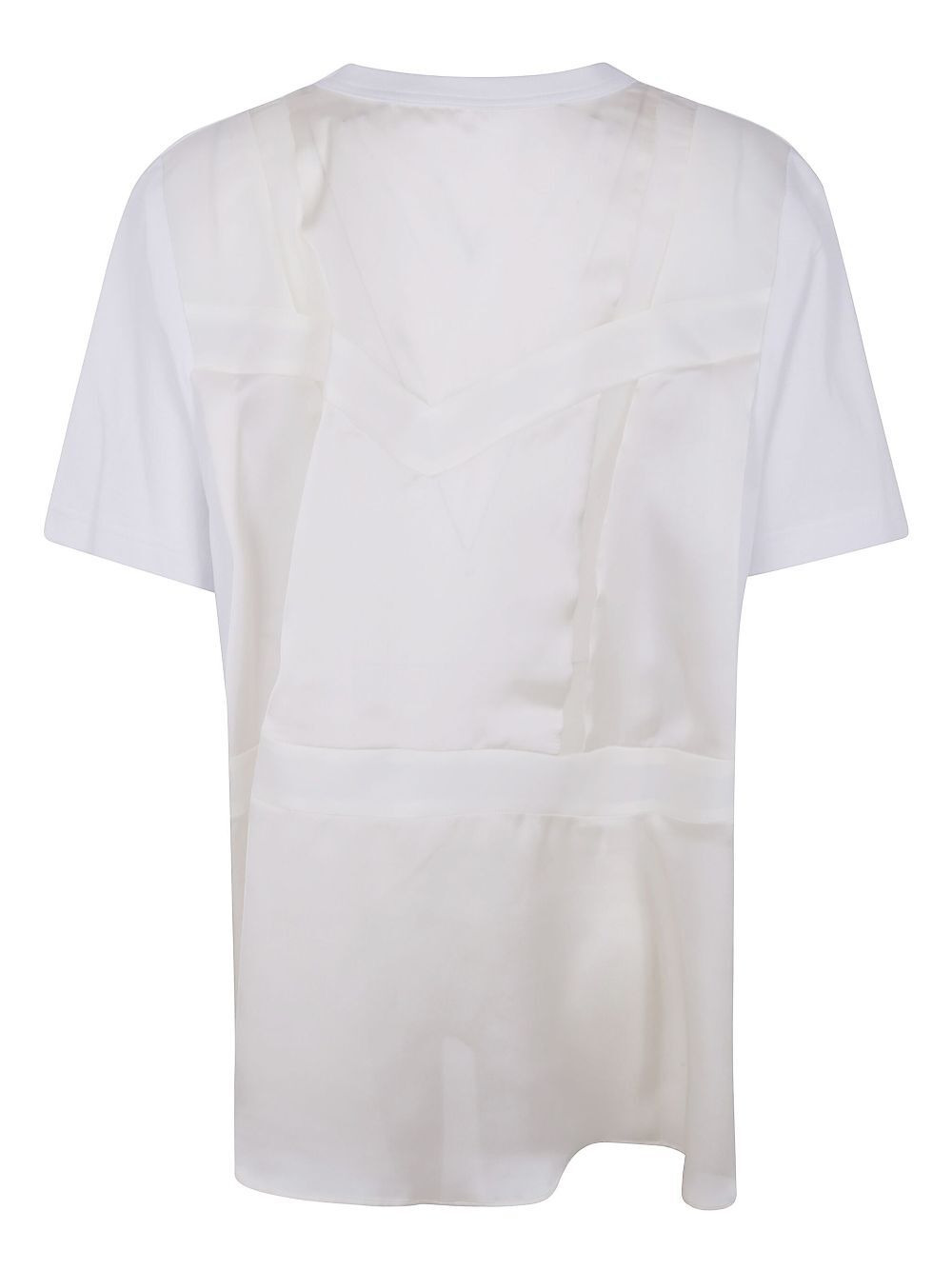 Sacai Women Nylon Twill Mix Cotton Jersey T-Shirt - 5