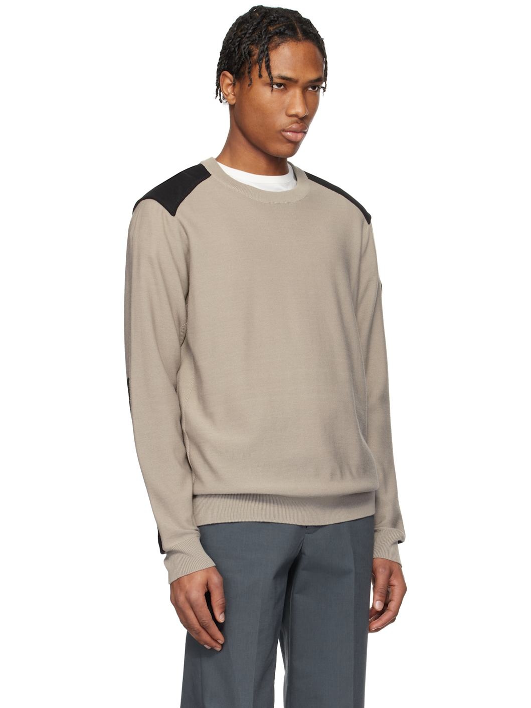 Taupe Dartmouth Crewneck Sweater - 2