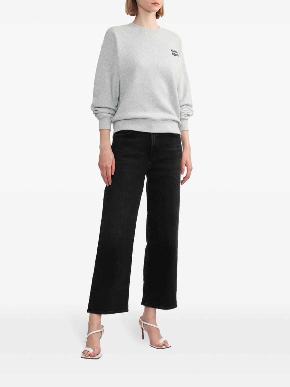 logo-embroidered cotton sweatshirt - 2