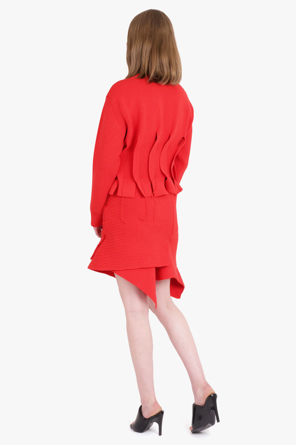KNIT SKIRT | RED - 4