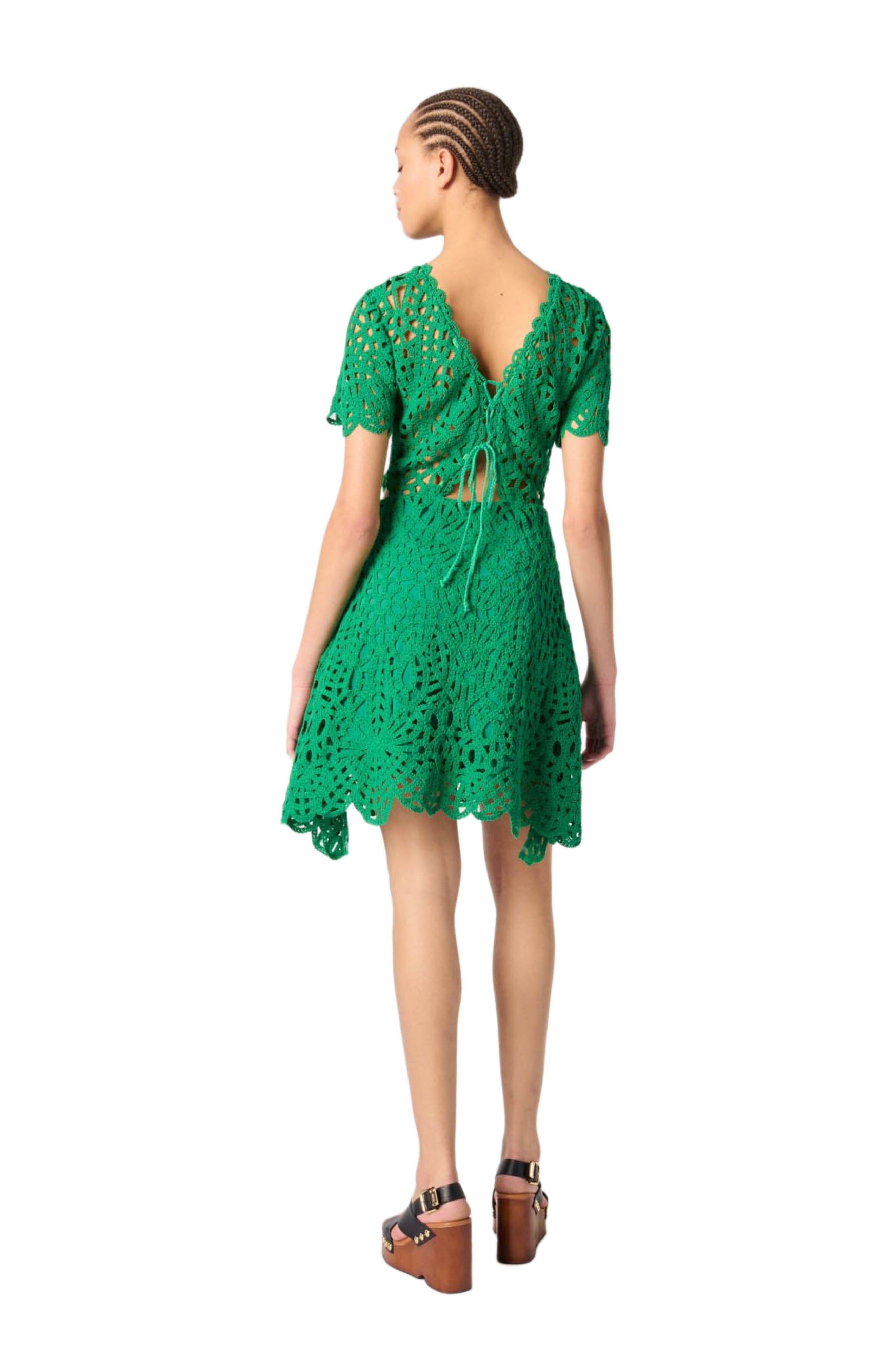 maje Short crochet dress in Green at Nordstrom - 2