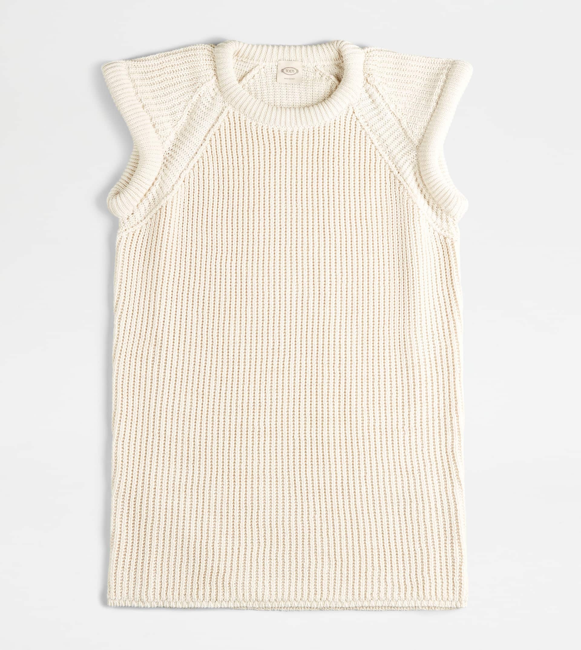 TOP IN COTTON KNIT - OFF WHITE - 1