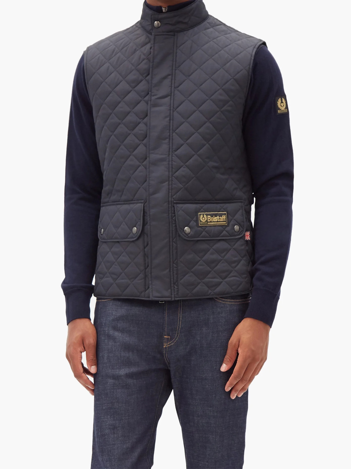 Diamond-quilted shell gilet - 6