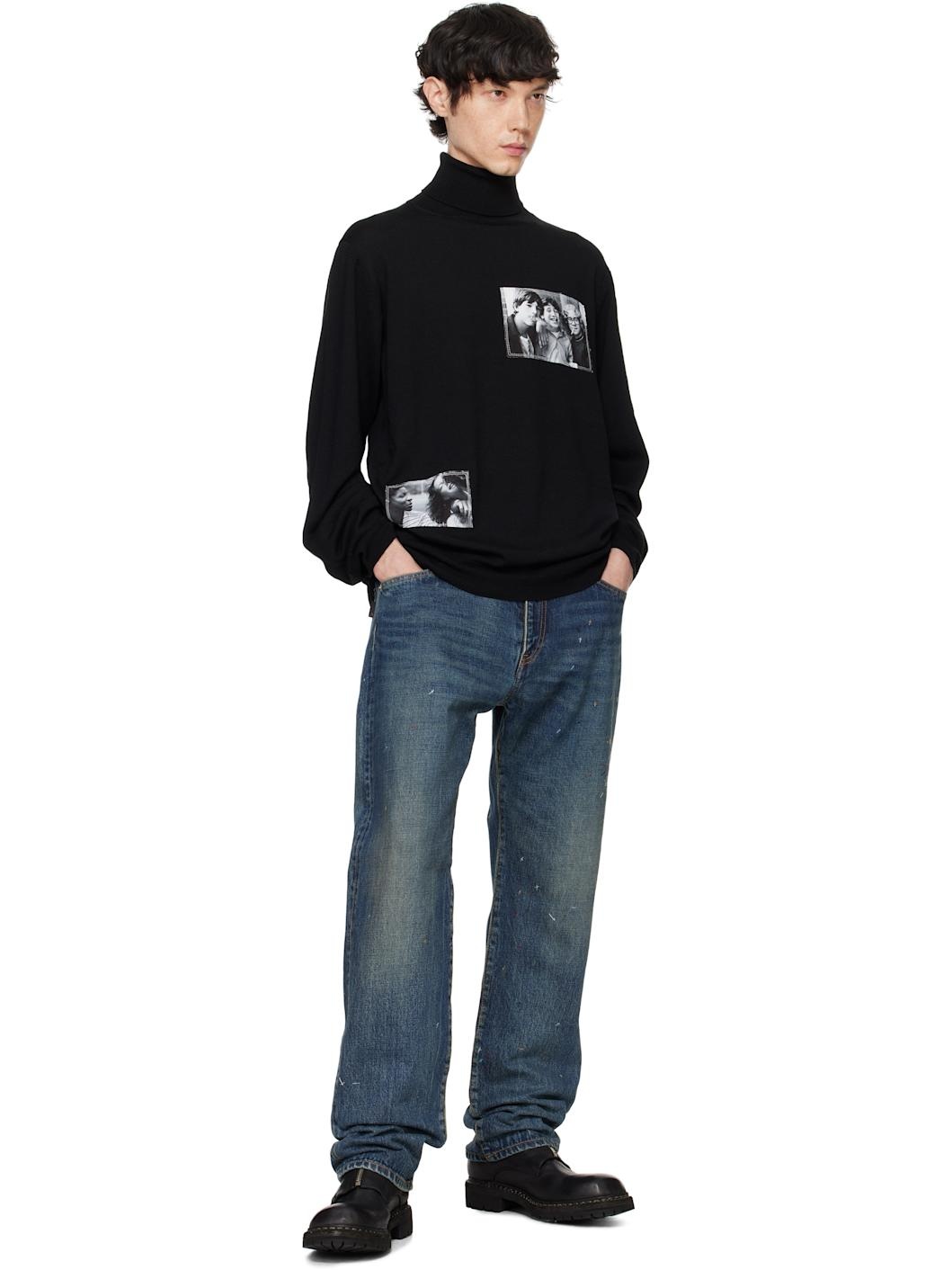 Black Wool Turtleneck - 4