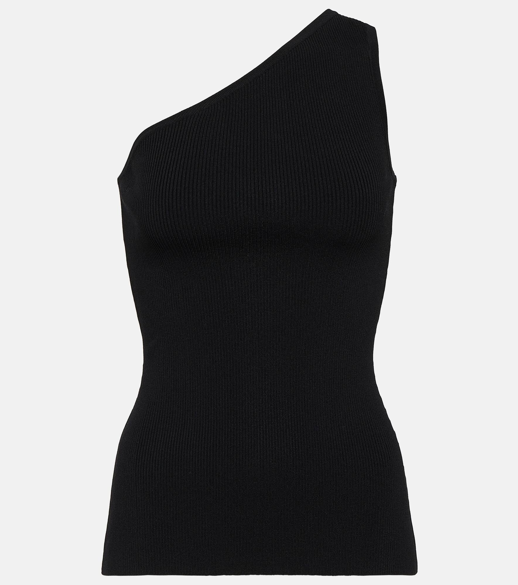 One-shoulder jersey top - 1