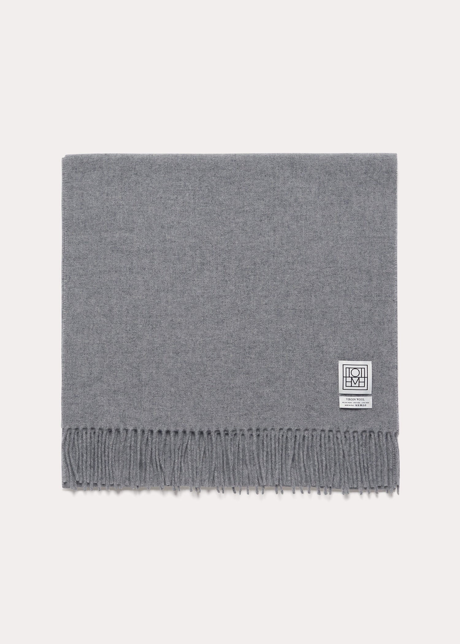 Classic wool scarf light grey mélange - 4