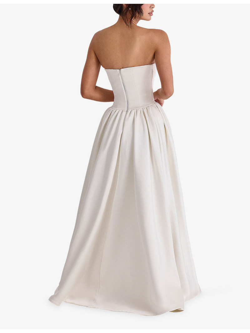 Jelena Strapless Satin Bridal Gown 4