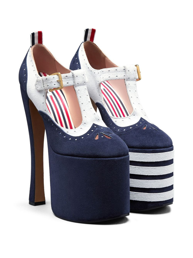 Thom Browne Thom John 4-Bar platform pumps outlook