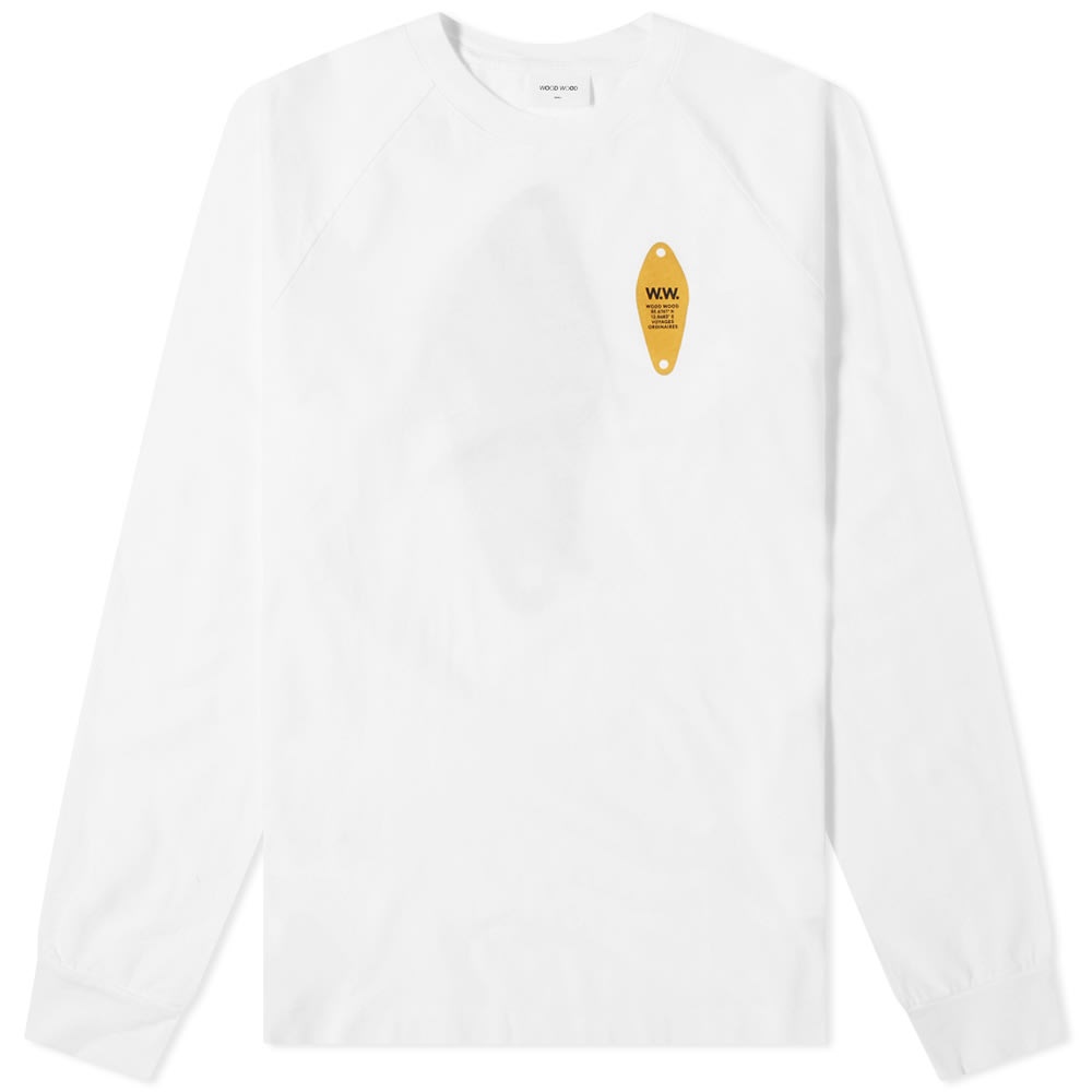 Wood Wood Long Sleeve Han Badge Logo Tee - 1