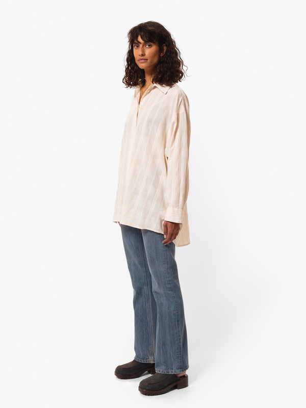 Monica Embroidered Shirt Offwhite - 2