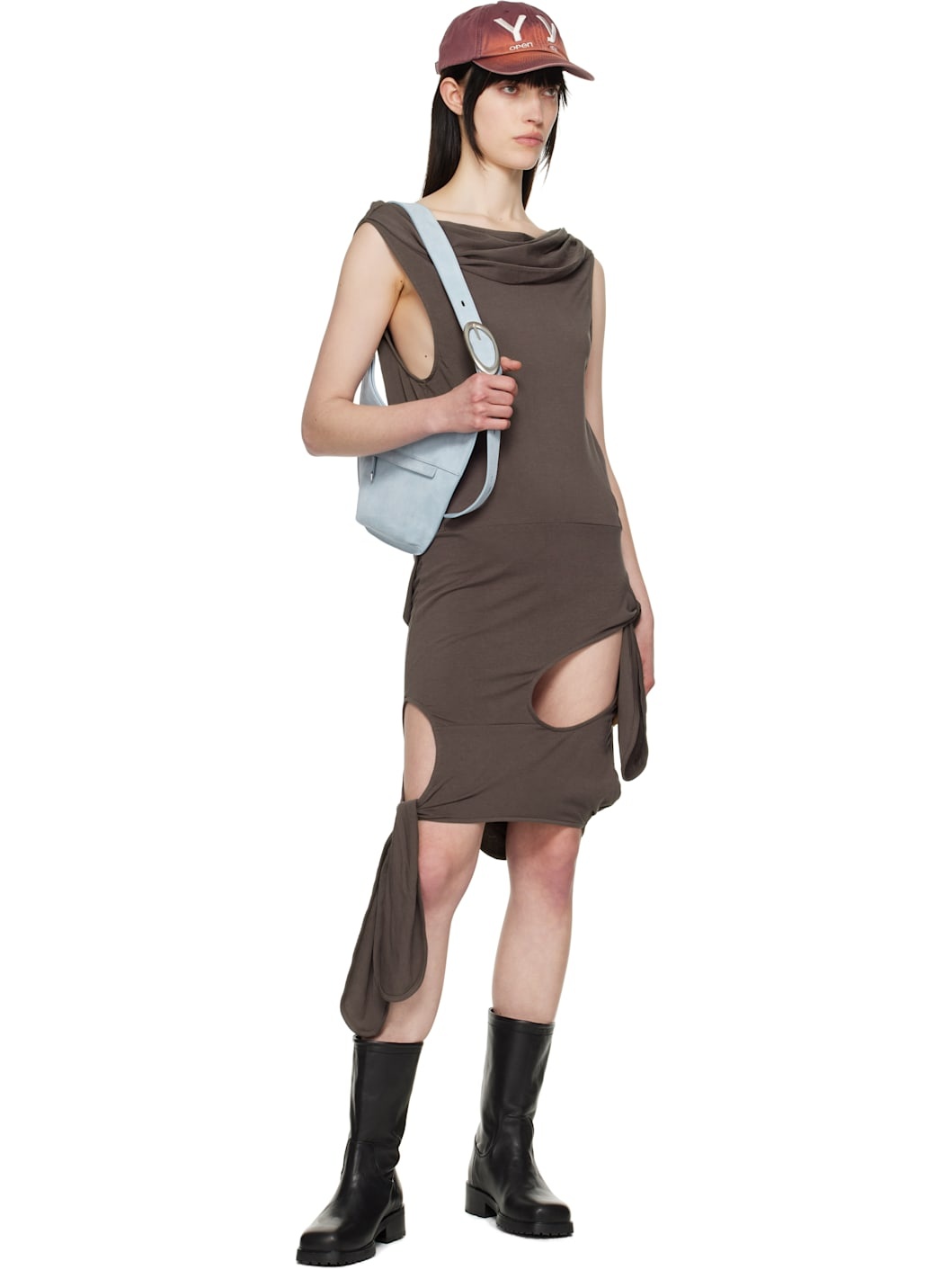 SSENSE Exclusive Brown Deconstructed Minidress - 4