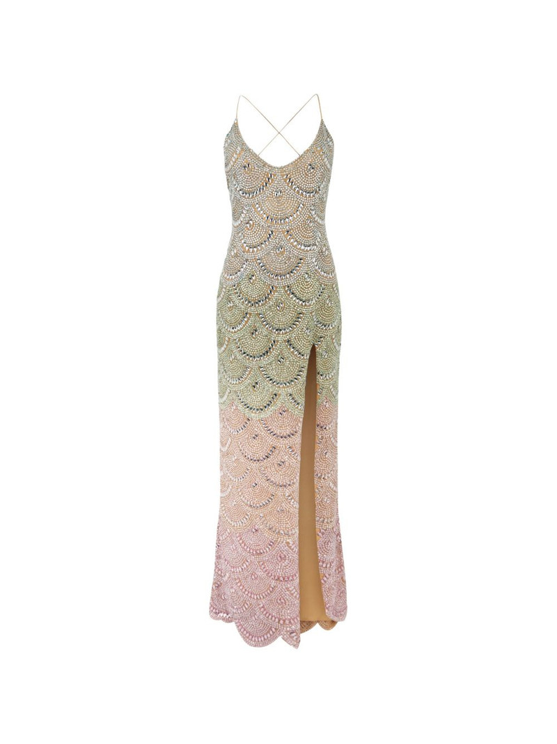 beaded wave long dress 1