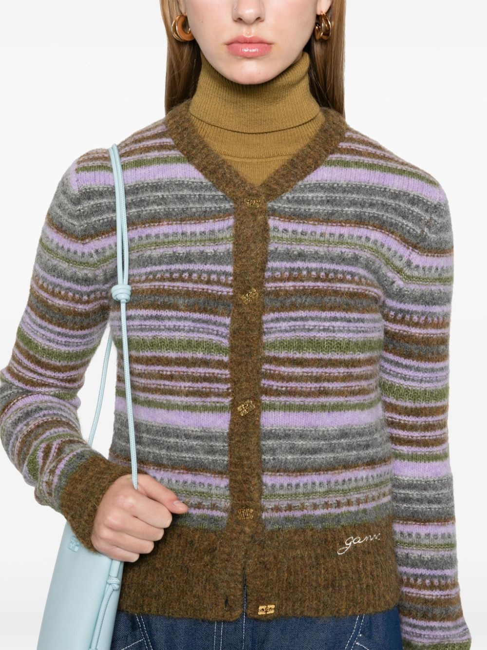 striped cardigan - 5