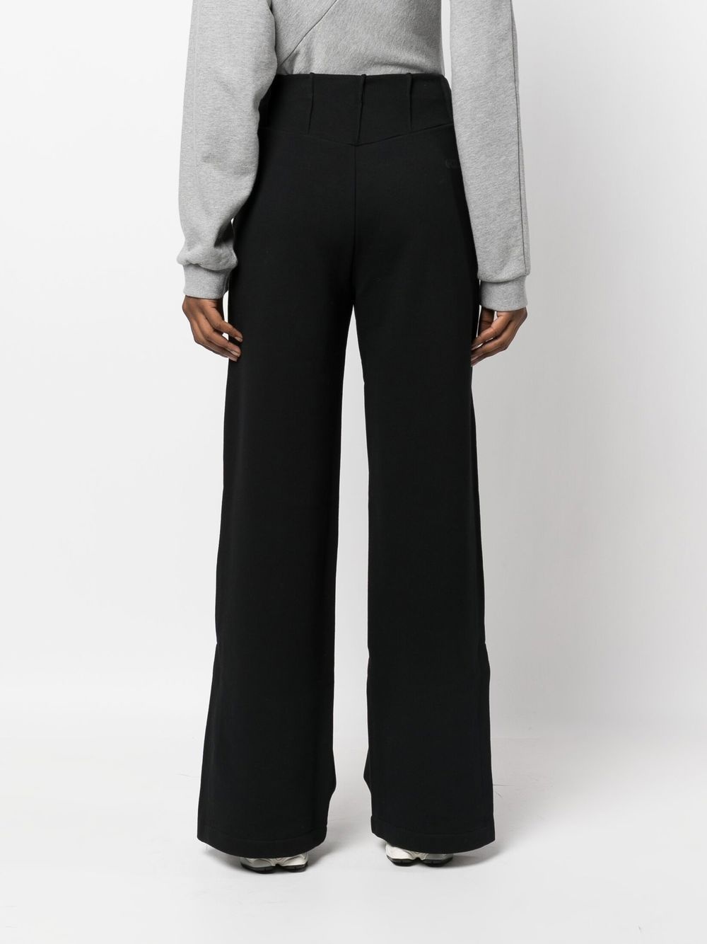 wide-leg cotton-jersey trousers - 4
